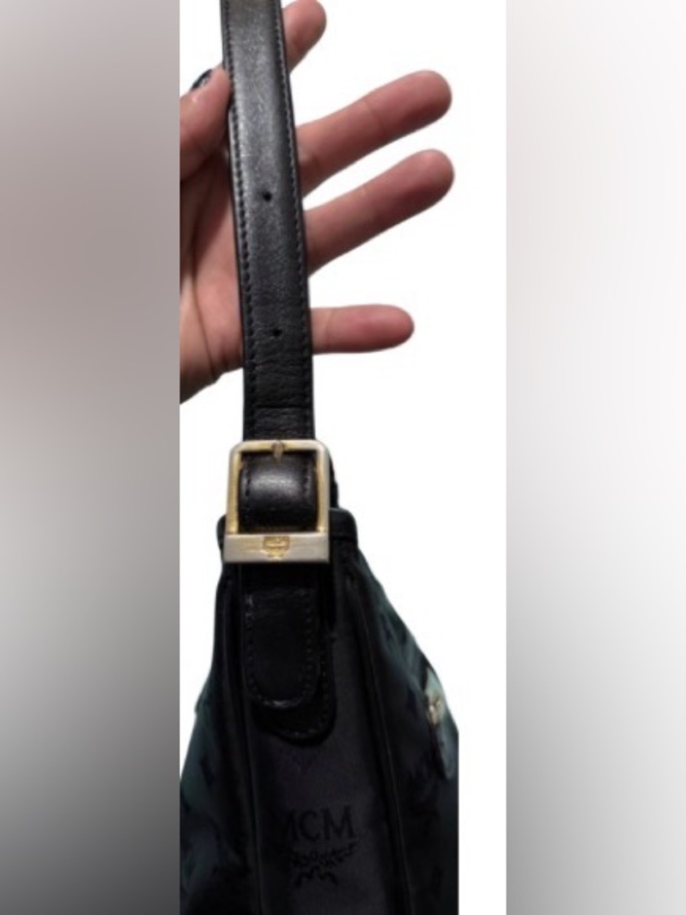 MCM shoulder hobo in black monogram jacquard bag - Picture 7 of 11